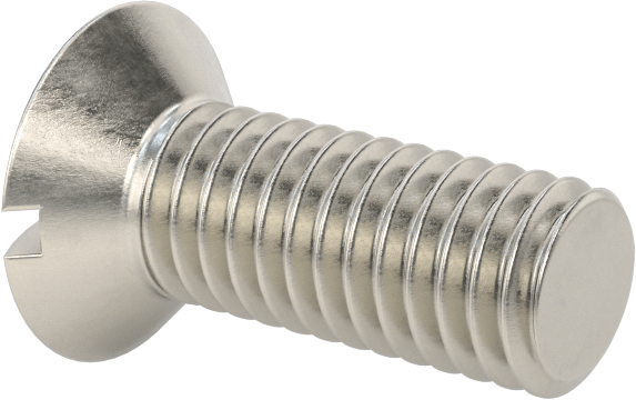 18-8 Paslanmaz Çelik Yivli Oval Başlı Vidalar, M6 x 1 mm Diş Boyutu, 16 mm Uzunluk