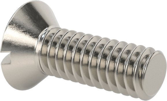 18-8 Paslanmaz Çelik Yivli Oval Başlı Vidalar, 1/4"-20 Diş Boyutu, 3/4" Uzunluk