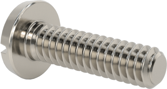 Paslanmaz Çelik Bağlama Başlı Oluklu Vidalar, 2-56 Diş, 5/16" Uzunluk