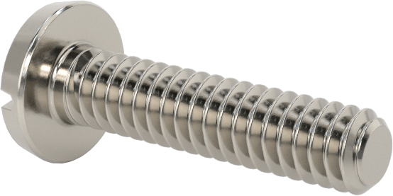 Paslanmaz Çelik Bağlama Başlı Oluklu Vidalar, 2-56 Diş, 3/8" Uzunluk