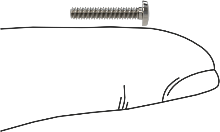 Paslanmaz Çelik Bağlama Başlı Oluklu Vidalar, 2-56 Diş, 1/2" Uzunluk