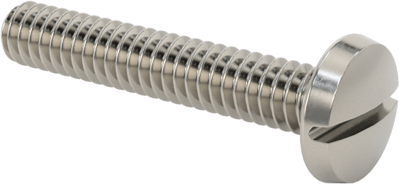 Paslanmaz Çelik Bağlama Başlı Oluklu Vidalar, 2-56 Diş, 1/2" Uzunluk