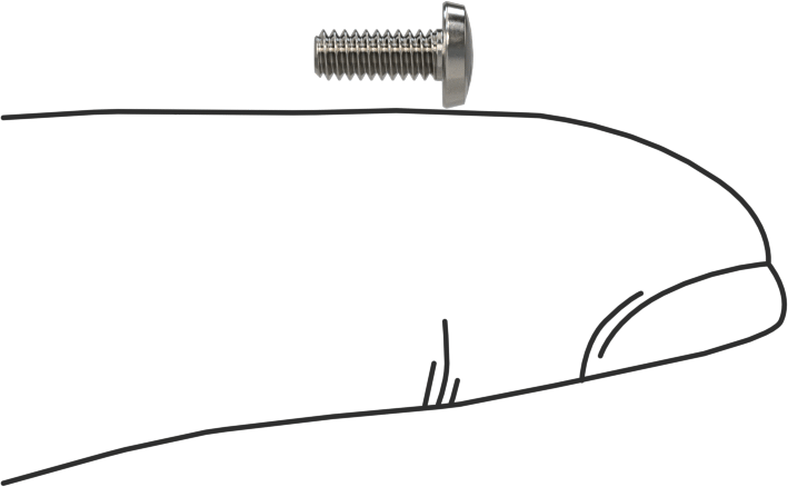 Paslanmaz Çelik Bağlama Başlı Oluklu Vidalar, 3-48 Diş, 1/4" Uzunluk