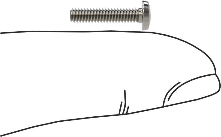 Paslanmaz Çelik Bağlama Başlı Oluklu Vidalar, 3-48 Diş, 1/2" Uzunluk