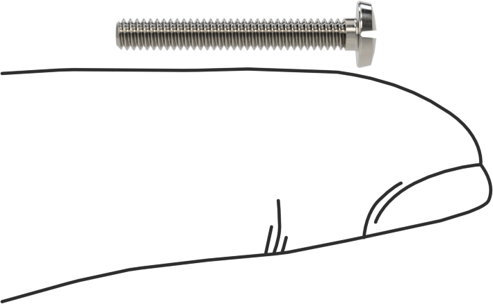 Paslanmaz Çelik Bağlama Başlı Oluklu Vidalar, 3-48 Diş, 3/4" Uzunluk