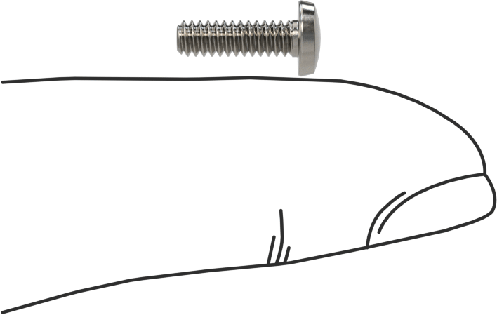 Paslanmaz Çelik Bağlama Başlı Oluklu Vidalar, 4-40 Diş, 3/8" Uzunluk