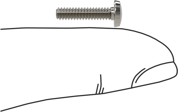 Paslanmaz Çelik Bağlama Başlı Oluklu Vidalar, 4-40 Diş, 1/2" Uzunluk