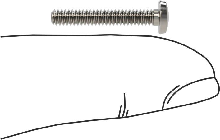 Paslanmaz Çelik Bağlama Başlı Oluklu Vidalar, 4-40 Diş, 3/4" Uzunluk