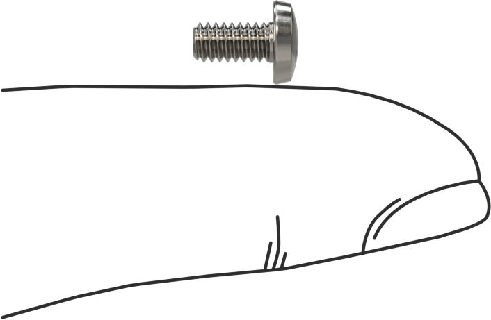 Paslanmaz Çelik Bağlama Başlı Oluklu Vidalar, 5-40 Diş, 1/4" Uzunluk