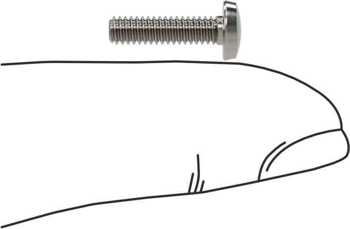 Paslanmaz Çelik Bağlama Başlı Oluklu Vidalar, 5-40 Diş, 1/2" Uzunluk
