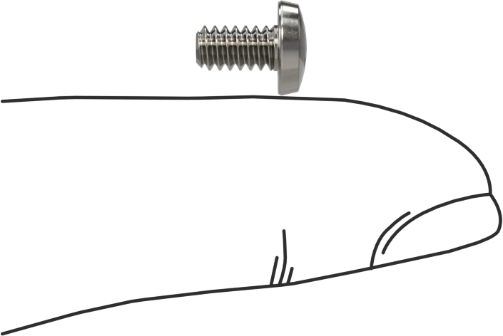 Paslanmaz Çelik Bağlama Başlı Oluklu Vidalar, 6-32 Diş, 1/4" Uzunluk