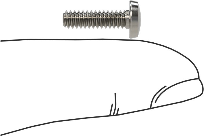 Paslanmaz Çelik Bağlama Başlı Oluklu Vidalar, 6-32 Diş, 1/2" Uzunluk