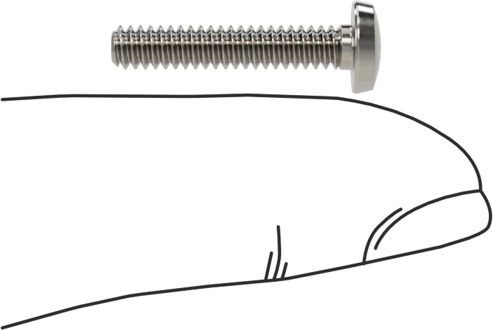 Paslanmaz Çelik Bağlama Başlı Oluklu Vidalar, 6-32 Diş, 3/4" Uzunluk