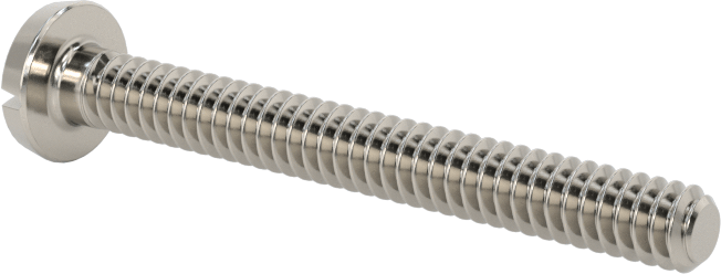 Paslanmaz Çelik Bağlama Başlı Oluklu Vidalar, 6-32 Diş, 1-1/4" Uzunluk
