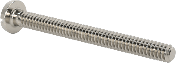Paslanmaz Çelik Bağlama Başlı Oluklu Vidalar, 6-32 Diş, 1-1/2" Uzunluk