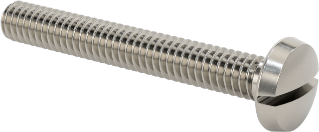 Paslanmaz Çelik Bağlama Başlı Oluklu Vidalar, 8-32 Diş, 1-1/4" Uzunluk