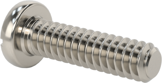 18-8 Paslanmaz Çelik Peynir Başlı Oluklu Vida, M1,6 x 0,35 mm Diş Boyutu, 6 mm Uzunluk