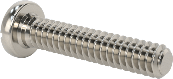 18-8 Paslanmaz Çelik Peynir Başlı Oluklu Vida, M1,6 x 0,35 mm Diş Boyutu, 8 mm Uzunluk