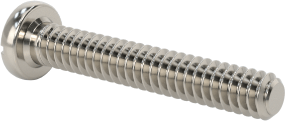 18-8 Paslanmaz Çelik Peynir Başlı Oluklu Vida, M1,6 x 0,35 mm Diş Boyutu, 10 mm Uzunluk
