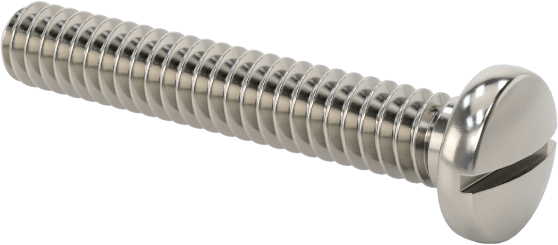 18-8 Paslanmaz Çelik Peynir Başlı Oluklu Vida, M1,6 x 0,35 mm Diş Boyutu, 10 mm Uzunluk