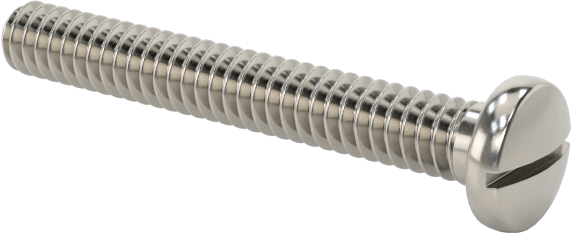 18-8 Paslanmaz Çelik Peynir Başlı Oluklu Vida, M1,6 x 0,35 mm Diş Boyutu, 12 mm Uzunluk