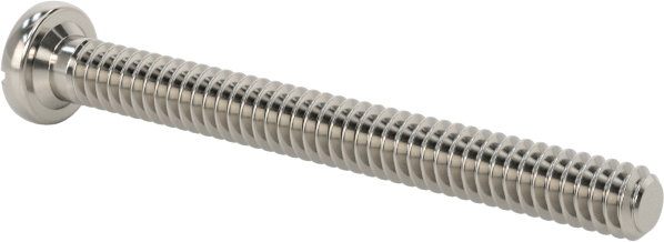 18-8 Paslanmaz Çelik Peynir Başlı Oluklu Vida, M1,6 x 0,35 mm Diş Boyutu, 16 mm Uzunluk
