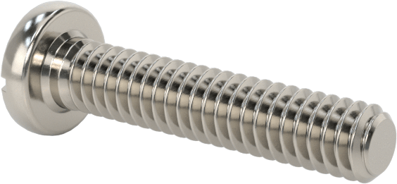 18-8 Paslanmaz Çelik Peynir Başlı Oluklu Vida, M2 x 0,4 mm Diş Boyutu, 10 mm Uzunluk