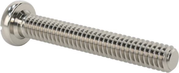 18-8 Paslanmaz Çelik Peynir Başlı Oluklu Vida, M2 x 0,4 mm Diş Boyutu, 14 mm uzunluk