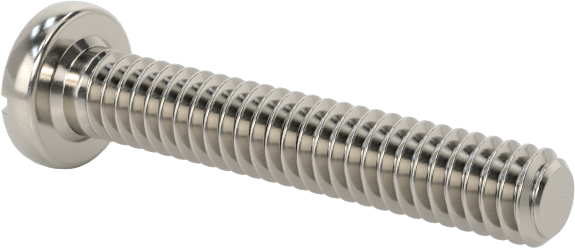 18-8 Paslanmaz Çelik Peynir Başlı Oluklu Vida, M2 x 0,4 mm Diş Boyutu, 12 mm Uzunluk