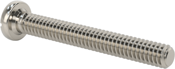 18-8 Paslanmaz Çelik Peynir Başlı Oluklu Vida, M2 x 0,4 mm Diş Boyutu, 16 mm Uzunluk