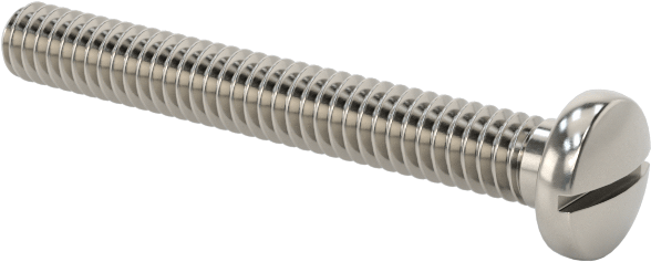 18-8 Paslanmaz Çelik Peynir Başlı Oluklu Vida, M2 x 0,4 mm Diş Boyutu, 16 mm Uzunluk