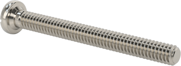 18-8 Paslanmaz Çelik Peynir Başlı Oluklu Vida, M2 x 0,4 mm Diş Boyutu, 20 mm Uzunluk
