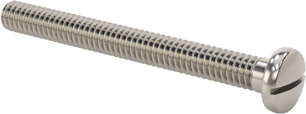 18-8 Paslanmaz Çelik Peynir Başlı Oluklu Vida, M2 x 0,4 mm Diş Boyutu, 20 mm Uzunluk