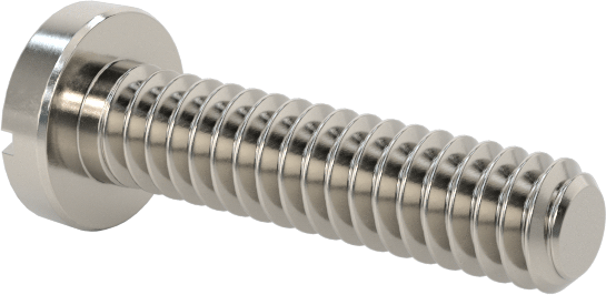 18-8 Paslanmaz Çelik Peynir Başlı Oluklu Vida, M1,4 x 0,3 mm Diş Boyutu, 6 mm Uzunluk