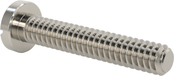 18-8 Paslanmaz Çelik Peynir Başlı Oluklu Vida, M1,4 x 0,3 mm Diş Boyutu, 8 mm Uzunluk