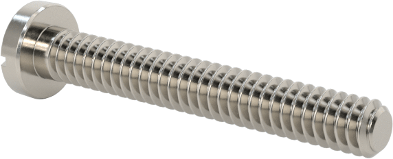 18-8 Paslanmaz Çelik Peynir Başlı Oluklu Vida, M1,4 x 0,3 mm Diş Boyutu, 10 mm Uzunluk