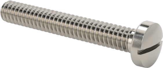 18-8 Paslanmaz Çelik Peynir Başlı Oluklu Vida, M1,4 x 0,3 mm Diş Boyutu, 10 mm Uzunluk