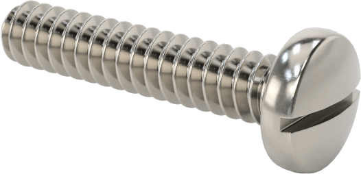 18-8 Paslanmaz Çelik Peynir Başlı Oluklu Vida, M1 x 0,25 mm Diş Boyutu, 5 mm Uzunluk