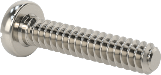 18-8 Paslanmaz Çelik Peynir Başlı Oluklu Vida, M1 x 0,25 mm Diş Boyutu, 5 mm Uzunluk