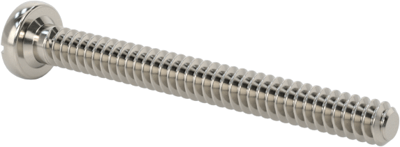 18-8 Paslanmaz Çelik Peynir Başlı Oluklu Vida, M1 x 0,25 mm Diş Boyutu, 10 mm Uzunluk