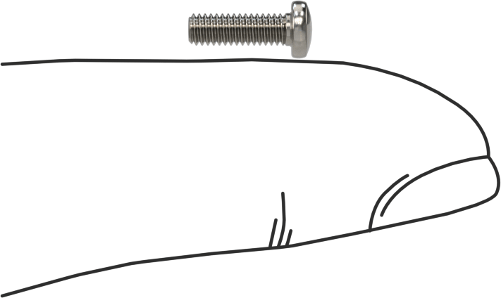 18-8 Paslanmaz Çelik Peynir Başlı Oluklu Vida, M2,5 x 0,45 mm Diş Boyutu, 8 mm Uzunluk
