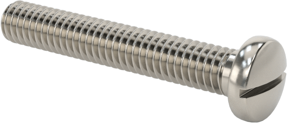 18-8 Paslanmaz Çelik Peynir Başlı Oluklu Vida, M2,5 x 0,45 mm Diş Boyutu, 16 mm Uzunluk