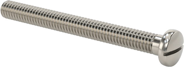 18-8 Paslanmaz Çelik Peynir Başlı Oluklu Vida, M2,5 x 0,45 mm Diş Boyutu, 25 mm Uzunluk