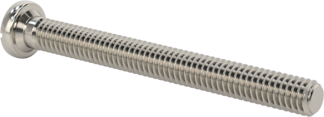 18-8 Paslanmaz Çelik Peynir Başlı Oluklu Vida, M2,5 x 0,45 mm Diş Boyutu, 25 mm Uzunluk