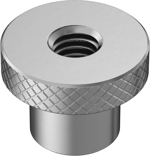 18-8 Paslanmaz Çelik Tırtıllı Başlı Parmak Somunu, 3/8"-16 Diş Boyutu