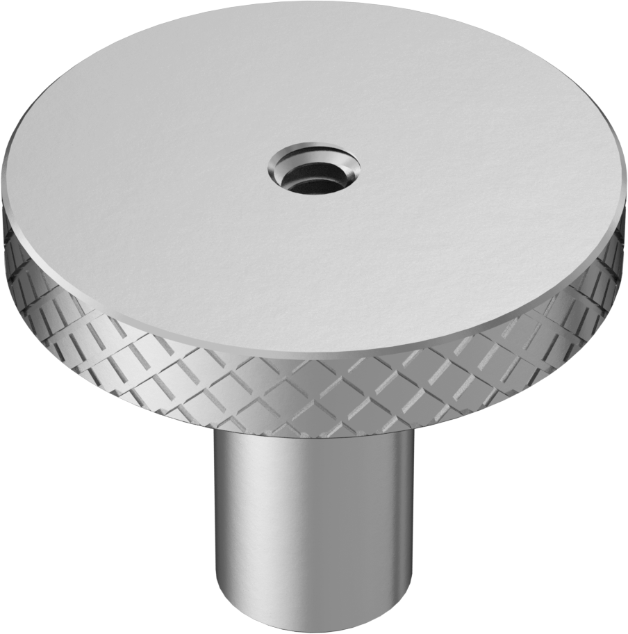 18-8 Paslanmaz Çelik Tırtıllı Başlı Parmak Somunu, 4-40 Diş, 1/4“ Çap x 1/2” Yüksek Yaka, 3/4" Baş Çapı