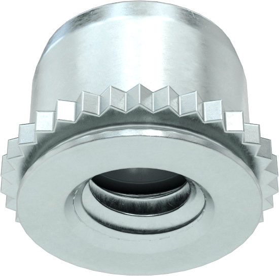 Sac Metal için Naylon Ekli Presle Takılan Kilit Somunu, Çinko Kaplı Çelik, M4 x 0,70 mm Diş Boyutu