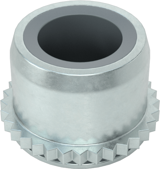 Sac Metal için Naylon Ekli Presle Takılan Kilit Somunu, Çinko Kaplı Çelik, M5 x 0,80 mm Diş Boyutu