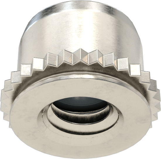Sac Metal için Naylon Ekli Presle Takılan Kilit Somunu, 18-8 Paslanmaz Çelik, M4 x 0,70 mm Diş Boyutu