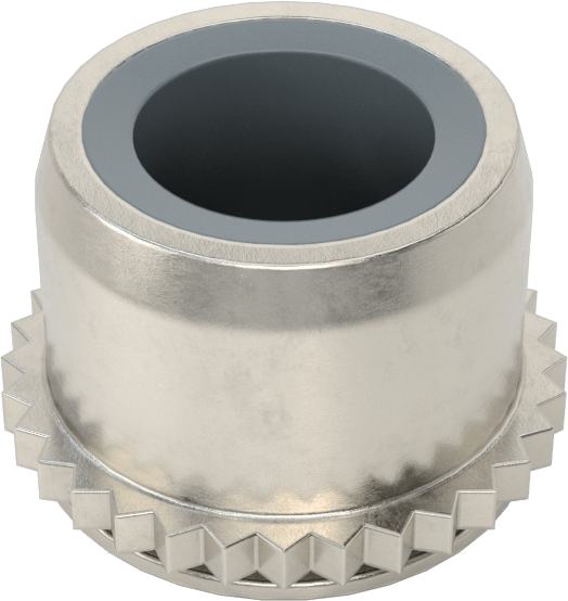 Sac Metal için Naylon Ekli Presle Takılan Kilit Somunu, 18-8 Paslanmaz Çelik, M5 x 0,80 mm Diş Boyutu